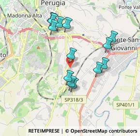 Mappa Via S. Damiano, 06126 Perugia PG, Italia (1.83615)