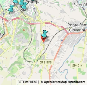 Mappa Via S. Damiano, 06126 Perugia PG, Italia (3.74941)