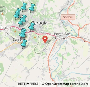 Mappa Via S. Damiano, 06126 Perugia PG, Italia (5.25455)