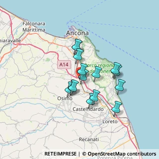 Mappa Via Dell'Aviazione, 60021 Camerano AN, Italia (5.43533)