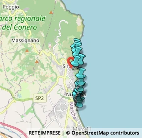 Mappa Via Giuseppe Verdi, 60020 Sirolo AN, Italia (1.284)