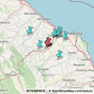 Mappa Piazzale dei Partigiani, 60035 Jesi AN, Italia (7.41083)
