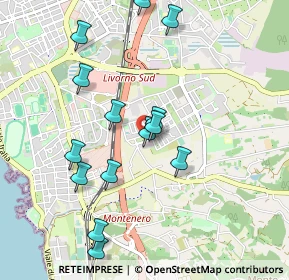 Mappa Via Gastone Razzaguta, 57128 Livorno LI, Italia (1.00714)