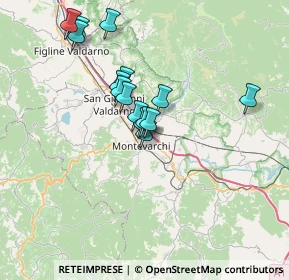 Mappa Via Nello Traquandi, 52025 Montevarchi AR, Italia (5.92867)