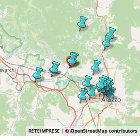 Mappa Via Provinciale dei Sette Ponti, 52029 Castiglion Fibocchi AR, Italia (7.724)