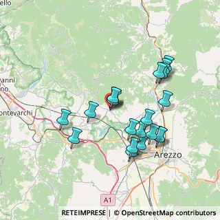Mappa Via Setteponti, 52029 Castiglion Fibocchi AR, Italia (7.0555)