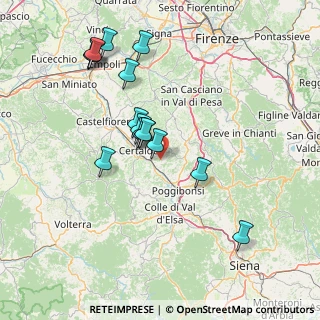 Mappa Via di Megognano, 50052 Certaldo FI, Italia (14.92667)