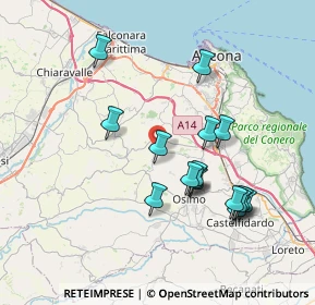 Mappa Via dei Bastioni, 60020 Offagna AN, Italia (7.35063)