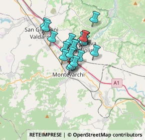 Mappa Via Podgora, 52025 Montevarchi AR, Italia (2.3275)