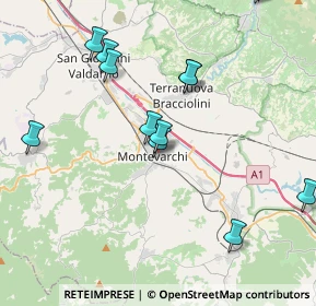 Mappa Via Montenero, 52025 Montevarchi AR, Italia (4.75462)