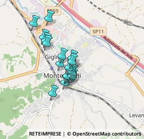Mappa Via Montenero, 52025 Montevarchi AR, Italia (0.63529)