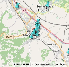 Mappa Via Montenero, 52025 Montevarchi AR, Italia (1.8)