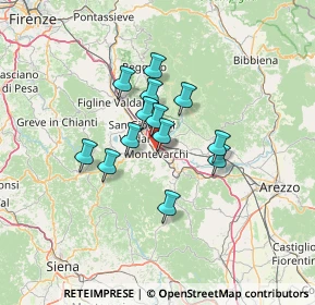 Mappa Via Montenero, 52025 Montevarchi AR, Italia (9.72308)