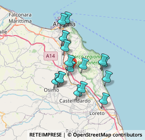 Mappa Via Dante Alighieri, 60021 Camerano AN, Italia (5.89059)