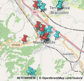 Mappa Via Sugherella, 52025 Montevarchi AR, Italia (1.8515)