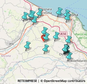 Mappa Via Galileo Galilei, 60020 Polverigi AN, Italia (8.0745)