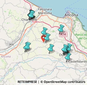 Mappa Via Galileo Galilei, 60020 Polverigi AN, Italia (7.93889)