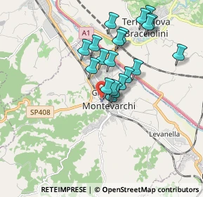 Mappa Via Burzagli Ammiraglio, 52025 Montevarchi AR, Italia (1.6325)