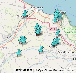 Mappa Via della Caccia, 60020 Polverigi AN, Italia (6.93105)