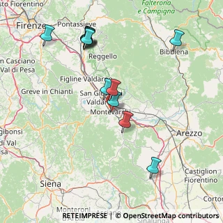 Mappa 52025 Montevarchi AR, Italia (17.10833)
