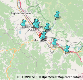 Mappa Via IV Novembre, 52025 Montevarchi AR, Italia (5.225)