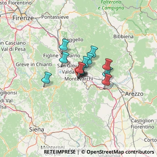 Mappa Via Marzia, 52025 Montevarchi AR, Italia (7.27308)