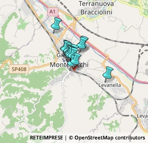 Mappa Via Alessandro Volta, 52025 Montevarchi AR, Italia (0.85688)