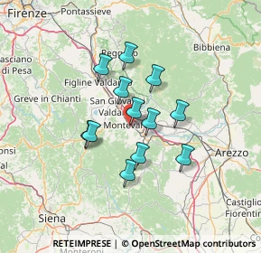 Mappa Via Alessandro Volta, 52025 Montevarchi AR, Italia (10.48583)