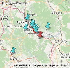 Mappa Via Alessandro Volta, 52025 Montevarchi AR, Italia (8.89455)
