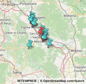 Mappa Via Alessandro Volta, 52025 Montevarchi AR, Italia (8.955)