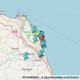 Mappa Via Guglielmo Marconi, 60020 Sirolo AN, Italia (3.6725)