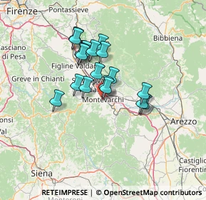 Mappa Via Cennano, 52025 Montevarchi AR, Italia (10.62611)