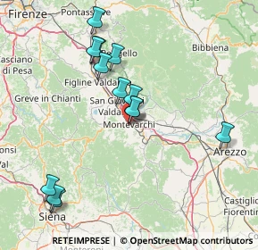 Mappa Via Cennano, 52025 Montevarchi AR, Italia (15.86846)