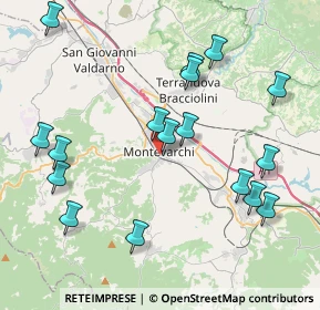 Mappa Via Cennano, 52025 Montevarchi AR, Italia (4.61647)