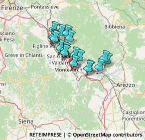 Mappa Via del Pinaccio, 52025 Montevarchi AR, Italia (9.81737)