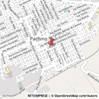 Mappa Via Pellegrino Rossi, 97, 96018 Pachino, Siracusa (Sicilia)