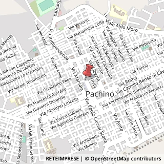 Mappa Via Giuseppe Garibaldi, 38, 96018 Pachino, Siracusa (Sicilia)