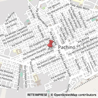 Mappa Via dei Mille, 3, 96018 Pachino SR, Italia, 96018 Pachino, Siracusa (Sicilia)