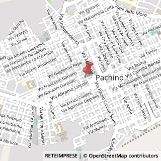 Mappa Via Pilo Rosolino, 39, 96018 Pachino, Siracusa (Sicilia)