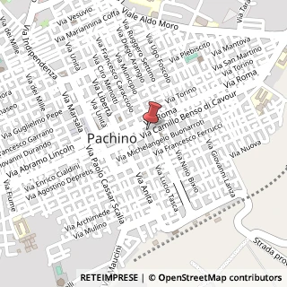 Mappa Via Cavour, 38, 96018 Pachino, Siracusa (Sicilia)