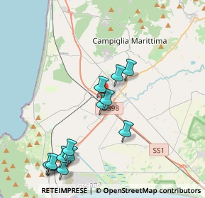 Mappa SS 1 Via Aurelia &, 57021 Campiglia Marittima LI, Italia (4.46154)
