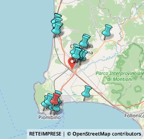 Mappa SS 1 Via Aurelia &, 57021 Campiglia Marittima LI, Italia (7.235)