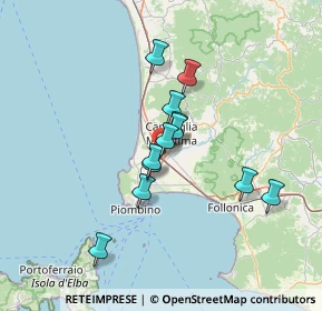 Mappa SS 1 Via Aurelia &, 57021 Campiglia Marittima LI, Italia (11.0925)