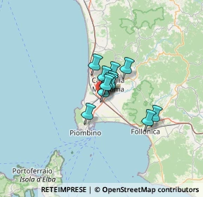 Mappa SS 1 Via Aurelia &, 57021 Campiglia Marittima LI, Italia (6.60833)