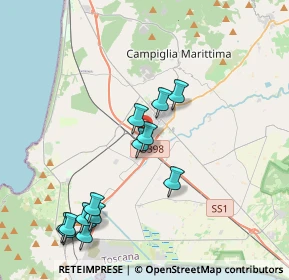 Mappa SS 1 Via Aurelia, 57021 Campiglia Marittima LI, Italia (4.40538)