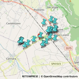Mappa Castellaccio, 06038 Spello PG, Italia (1.53462)