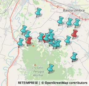 Mappa Vicolo del Forte, 06084 Bettona PG, Italia (3.5675)