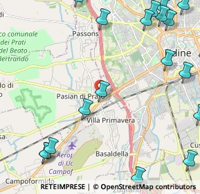 Mappa Via Bologna, 33037 Pasian di Prato UD, Italia (3.245)