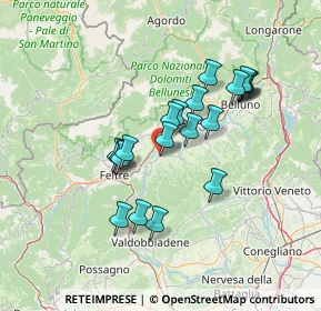 Mappa Via G. Garibaldi, 32020 Lentiai BL, Italia (11.7525)