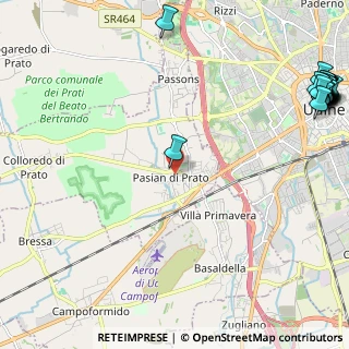 Mappa Via P. Bonanni, 33037 Pasian di Prato UD, Italia (3.6265)